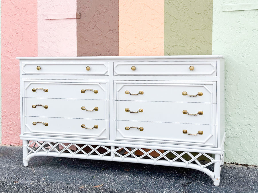 Ficks Reed Faux Bamboo Dresser