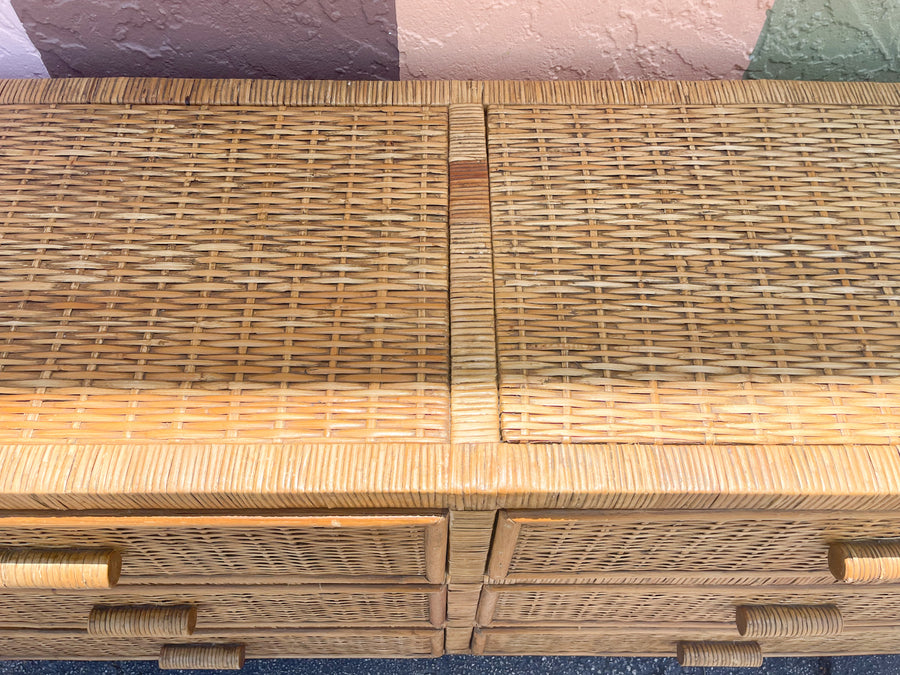 Island Style Rattan Wrapped Dresser