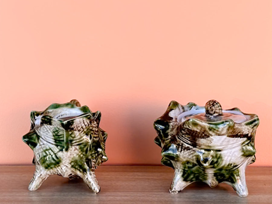 Old Florida Conch Teapot, Creamer, and Sugar Set
