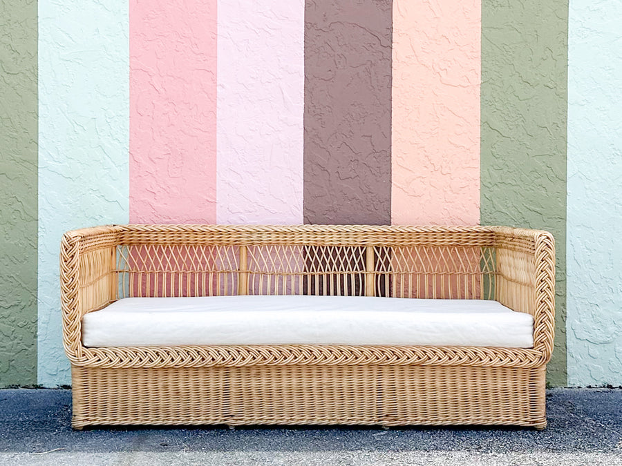 Bielecky Brothers Braided Rattan Sofa