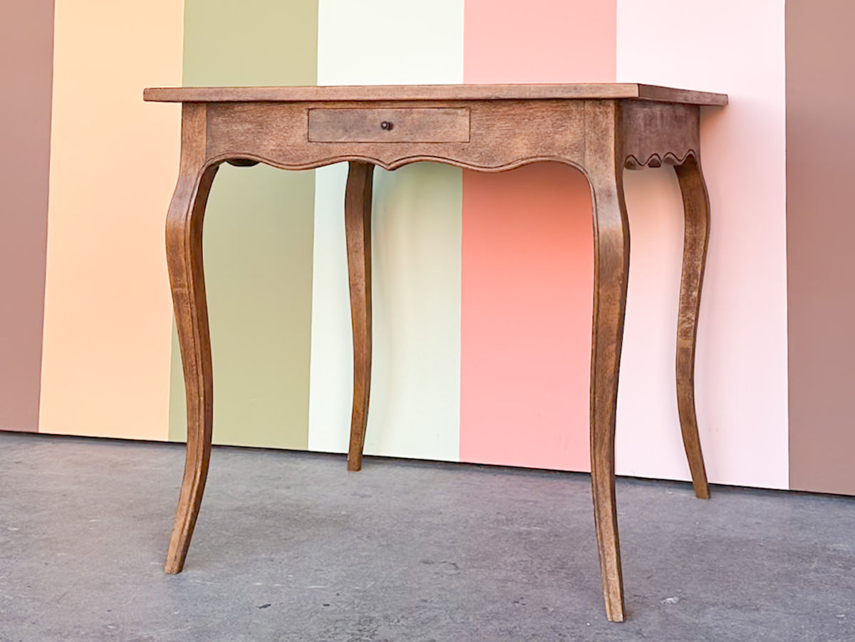 Leather Top Regency Style Wood Game Table