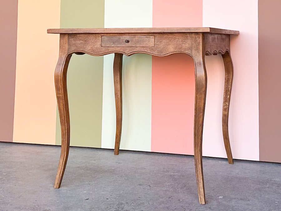 Leather Top Regency Style Wood Game Table