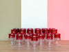 Set of Twenty Four Ruby Red 1960s Kings Crown Glassware