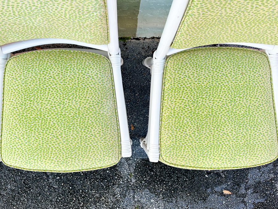 Set of Eight Ficks Reed Rattan Dining Chairs