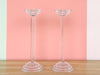 Set of Five Crystal Candle Holders