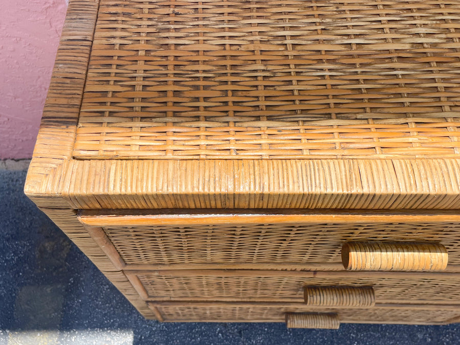 Island Style Rattan Wrapped Dresser