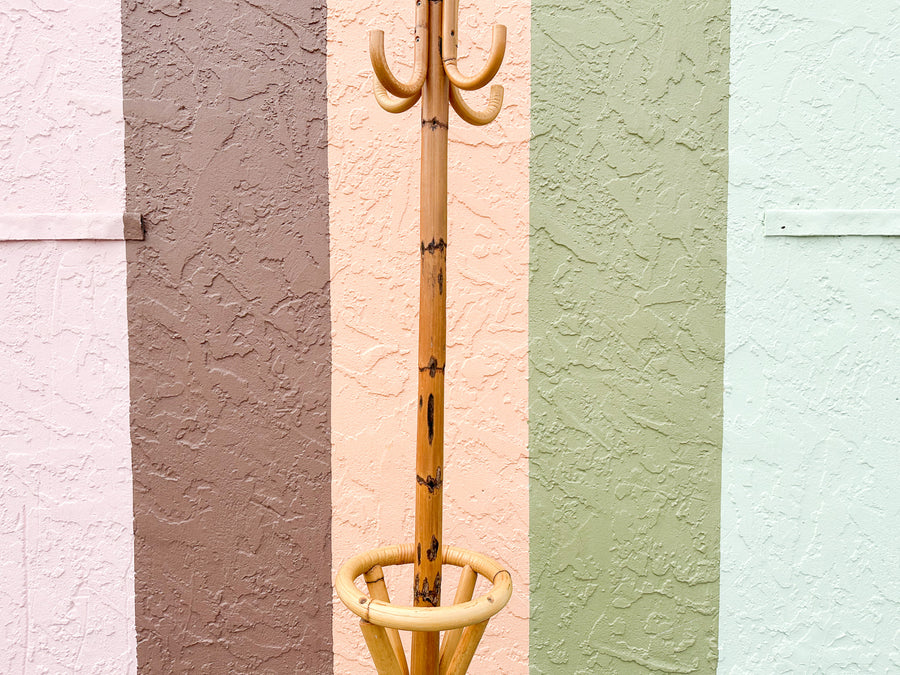 Old Florida Rattan Hat Rack