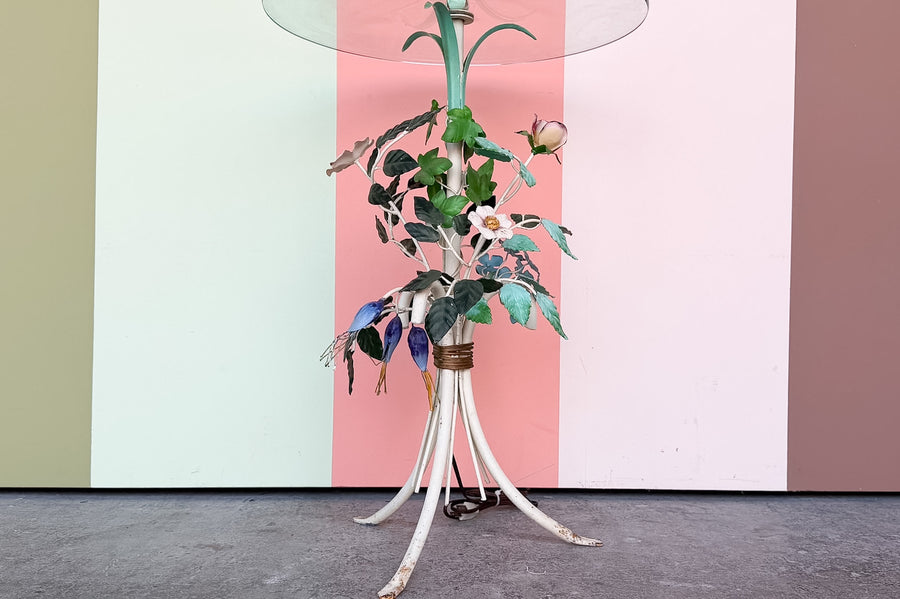 Sweet Floral Tole Table Lamp