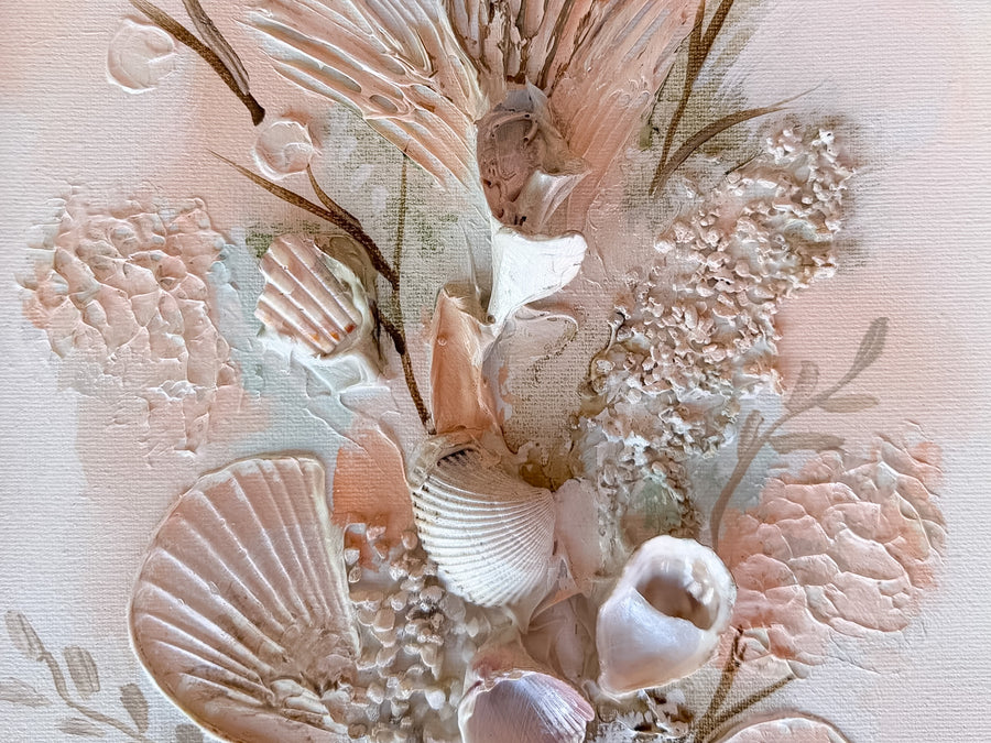 Pair of Natural Seashell Signed Original Art