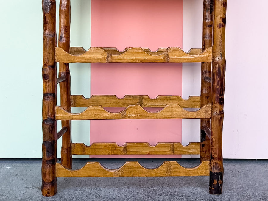 Tortoiseshell Rattan Wine Rack