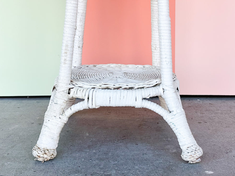 Wicker Chic Plant Stand