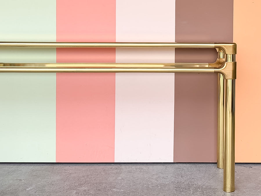 MCM Mastercraft Style Brass Console