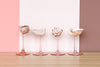Set of Four Pink Shell Chic Coupes