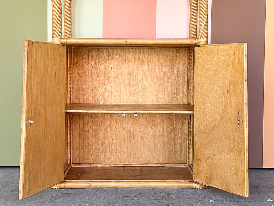 Pencil Reed Rattan Etagere
