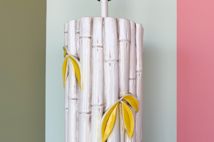 Faux Bamboo Leaf Lamp