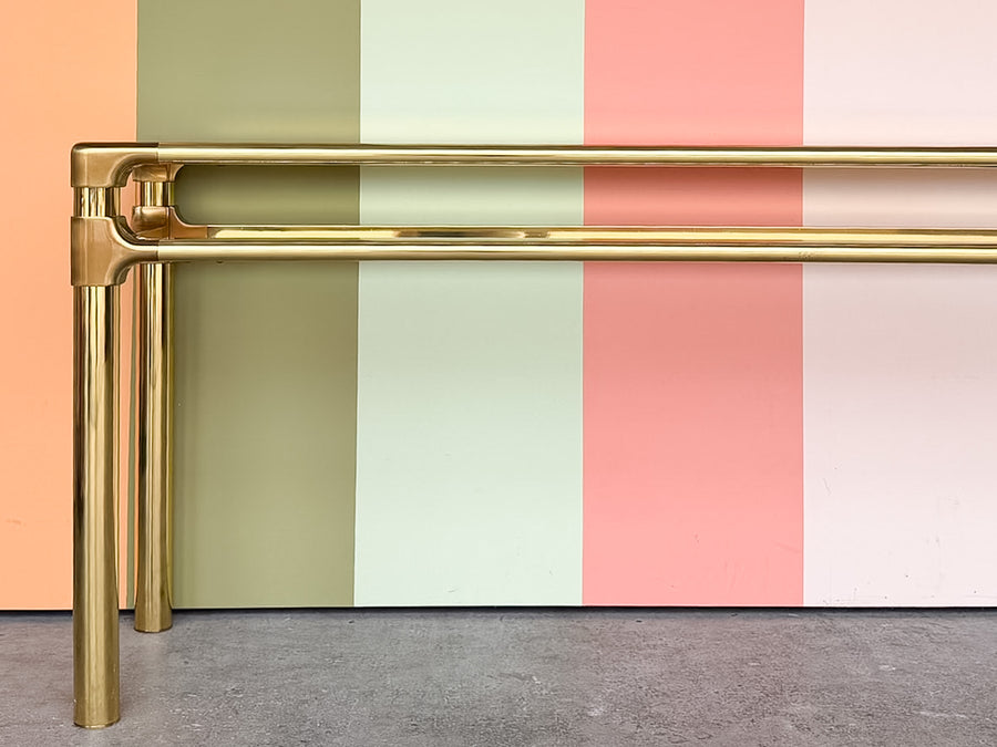 MCM Mastercraft Style Brass Console