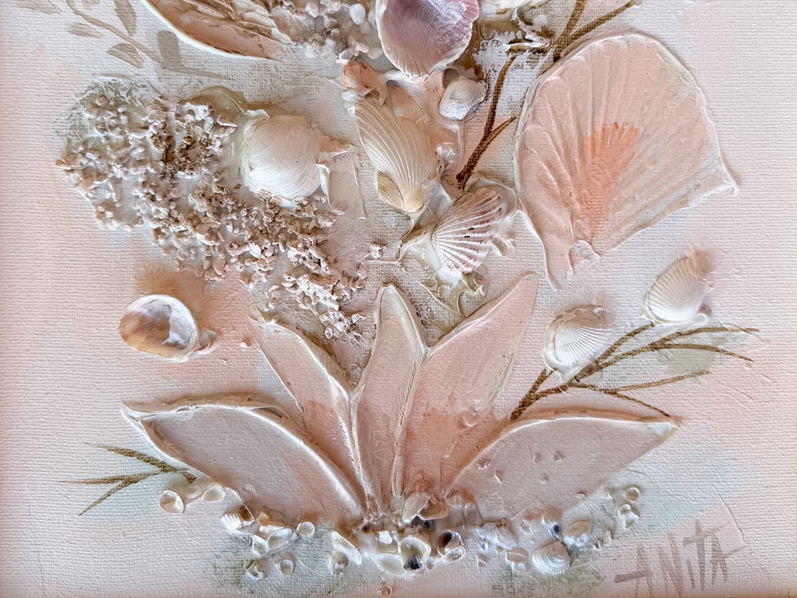 Pair of Natural Seashell Signed Original Art