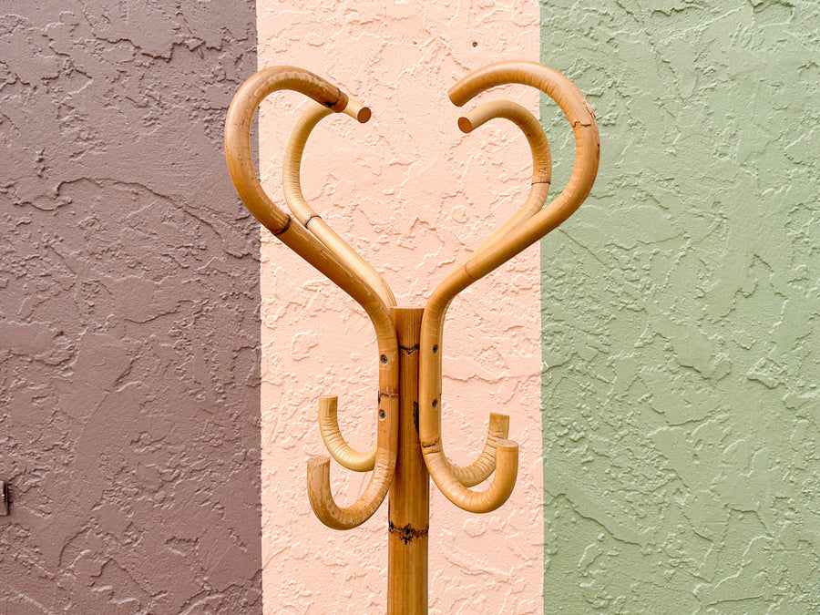 Old Florida Rattan Hat Rack