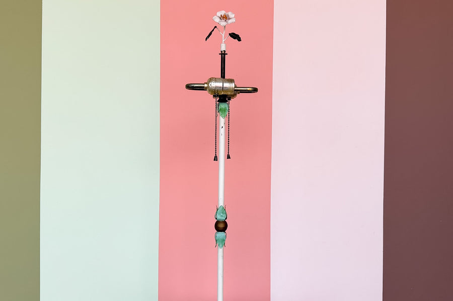 Sweet Floral Tole Table Lamp