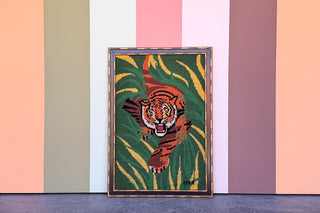 Fierce Tiger Needlepoint Art