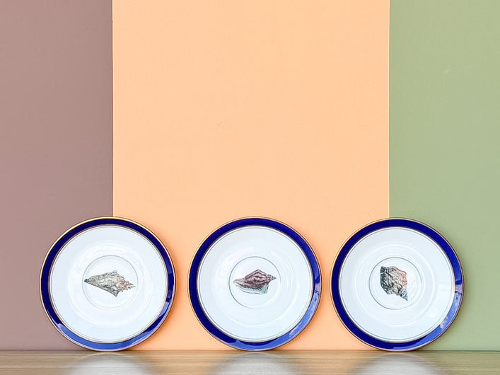 Set of Three Shell Chic Decoupage Plates