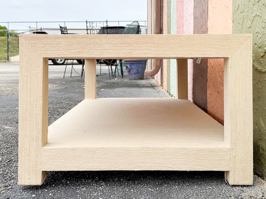 Modern Seagrass Wrapped Coffee Table