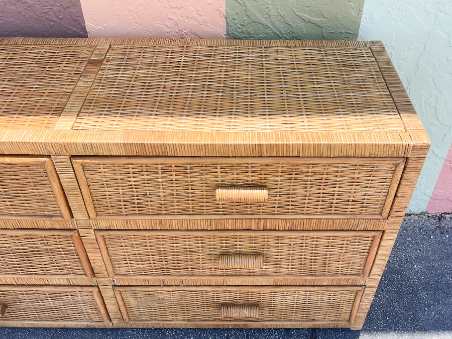 Island Style Rattan Wrapped Dresser