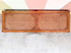 Wood and Cane Shell Motif Bench