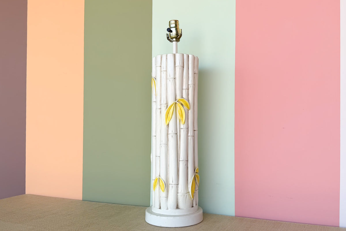 Faux Bamboo Leaf Lamp