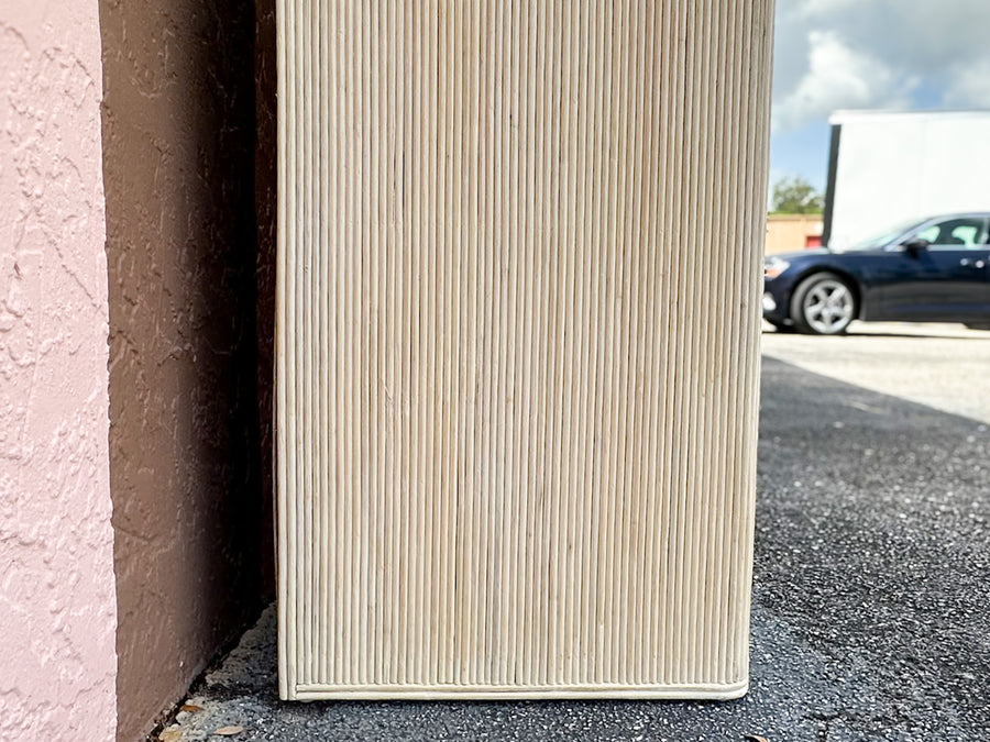 Pencil Reed Rattan Armoire