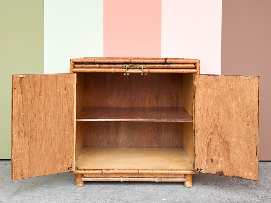 Old Florida Rattan Nightstand