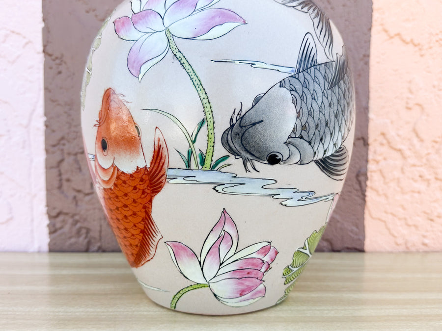 Chinoiserie Chic Koi Fish Jar