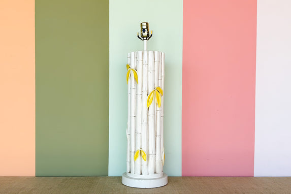 Faux Bamboo Leaf Lamp