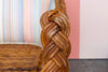 Braided Rattan Chair and Ottoman