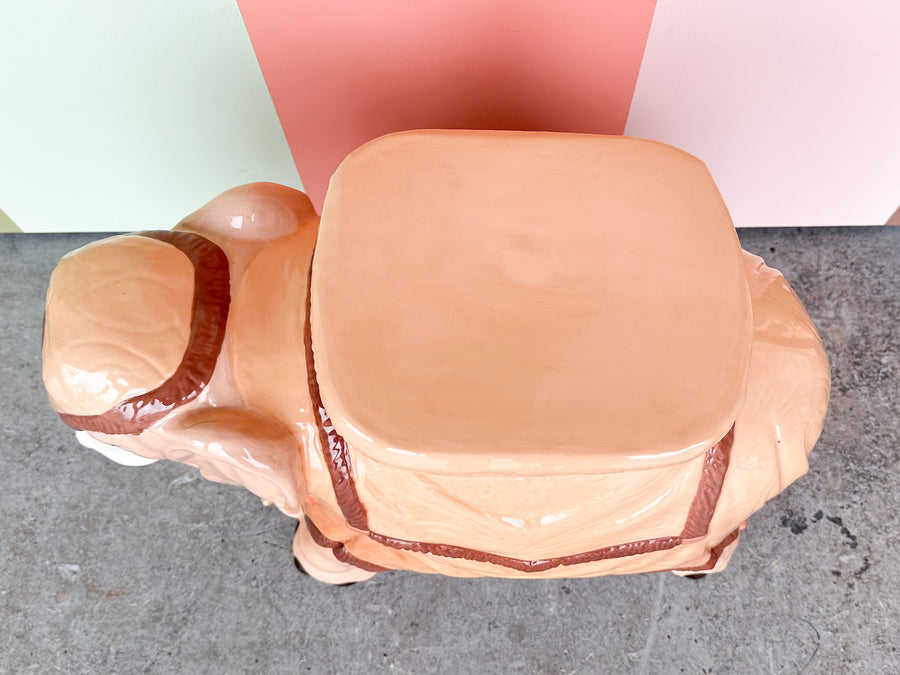 Sweet Sherbet Ceramic Elephant Garden Seat