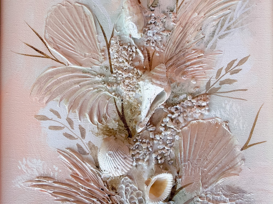 Pair of Natural Seashell Signed Original Art