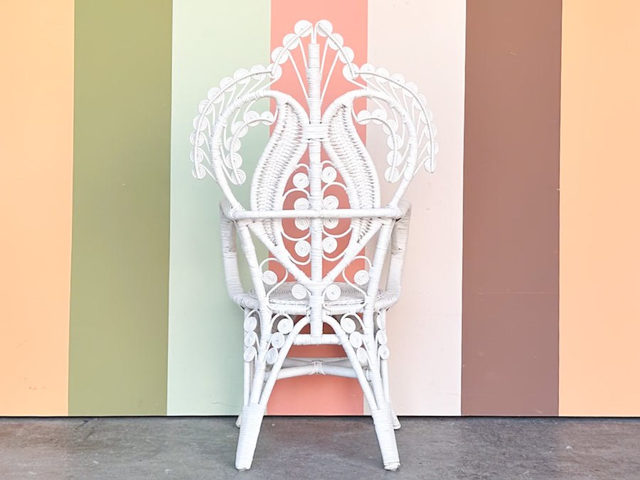 Fiddlehead Wicker Peacock Chair