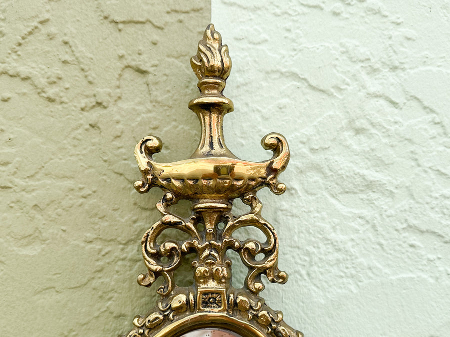 Pair of Brass Mirrored Wall Sconces