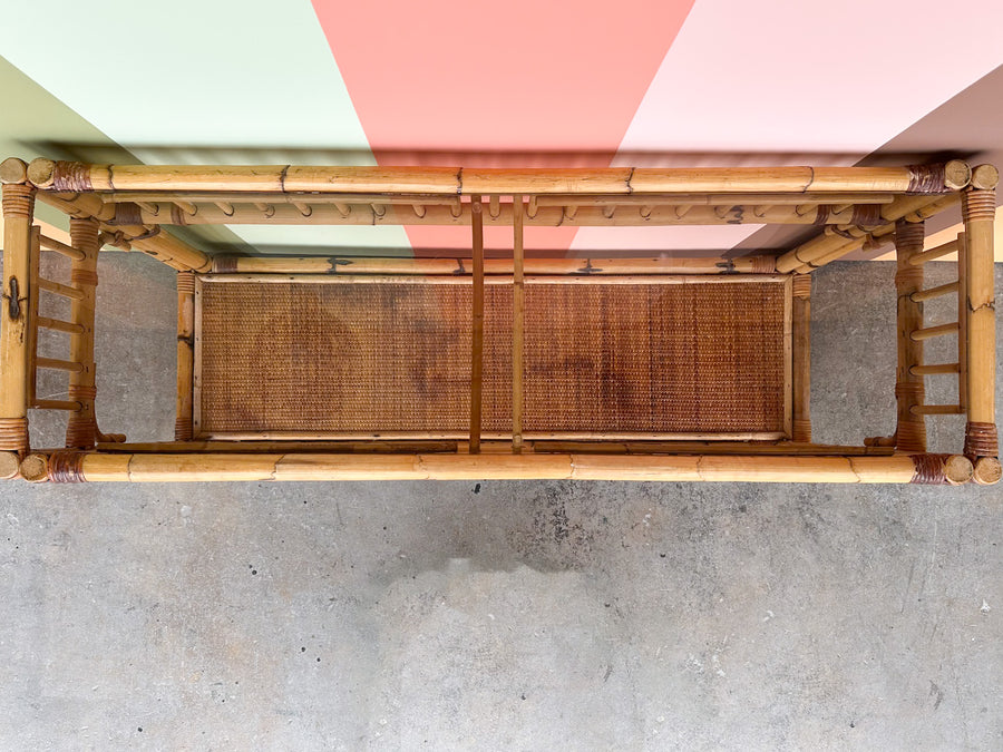 Old Florida Rattan Console