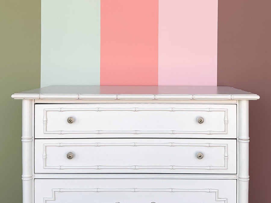 Thomasville Faux Bamboo Tall Chest
