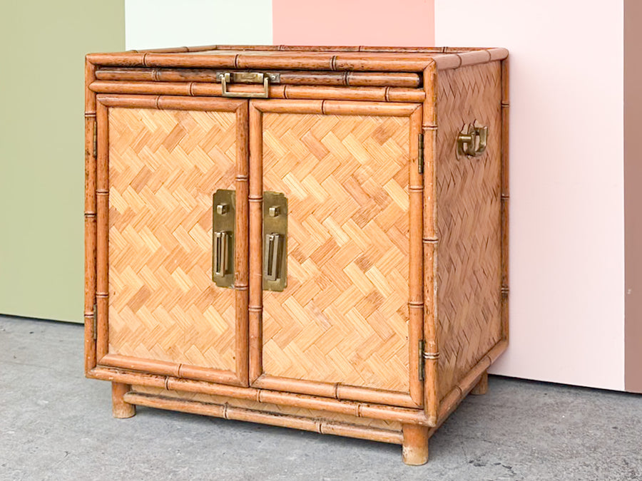 Old Florida Rattan Nightstand