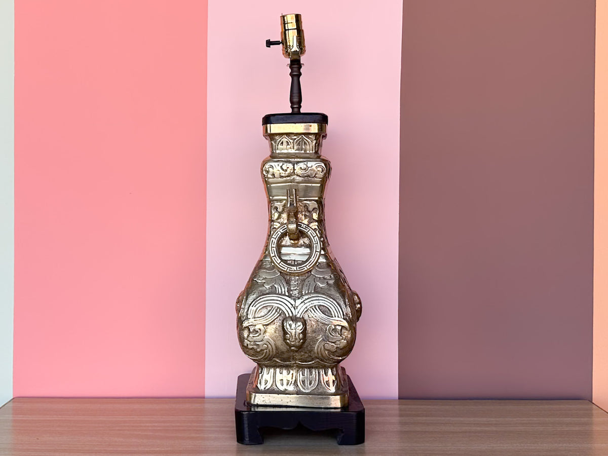 High Shine Large Brass Urn Lamp