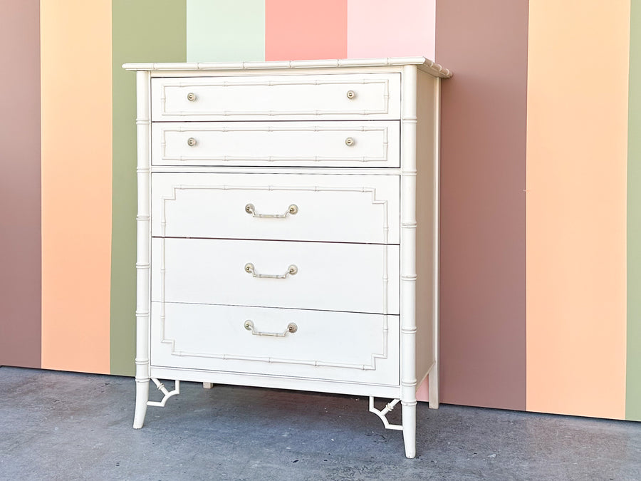 Thomasville Faux Bamboo Tall Chest