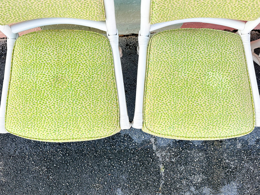 Set of Eight Ficks Reed Rattan Dining Chairs