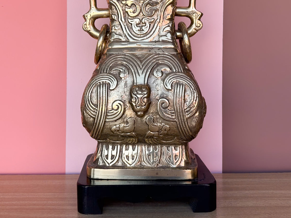 High Shine Large Brass Urn Lamp