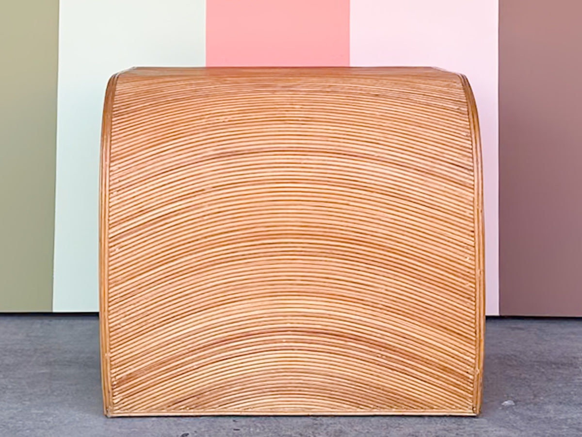 Gabriella Crespi Style Pencil Reed Side Table