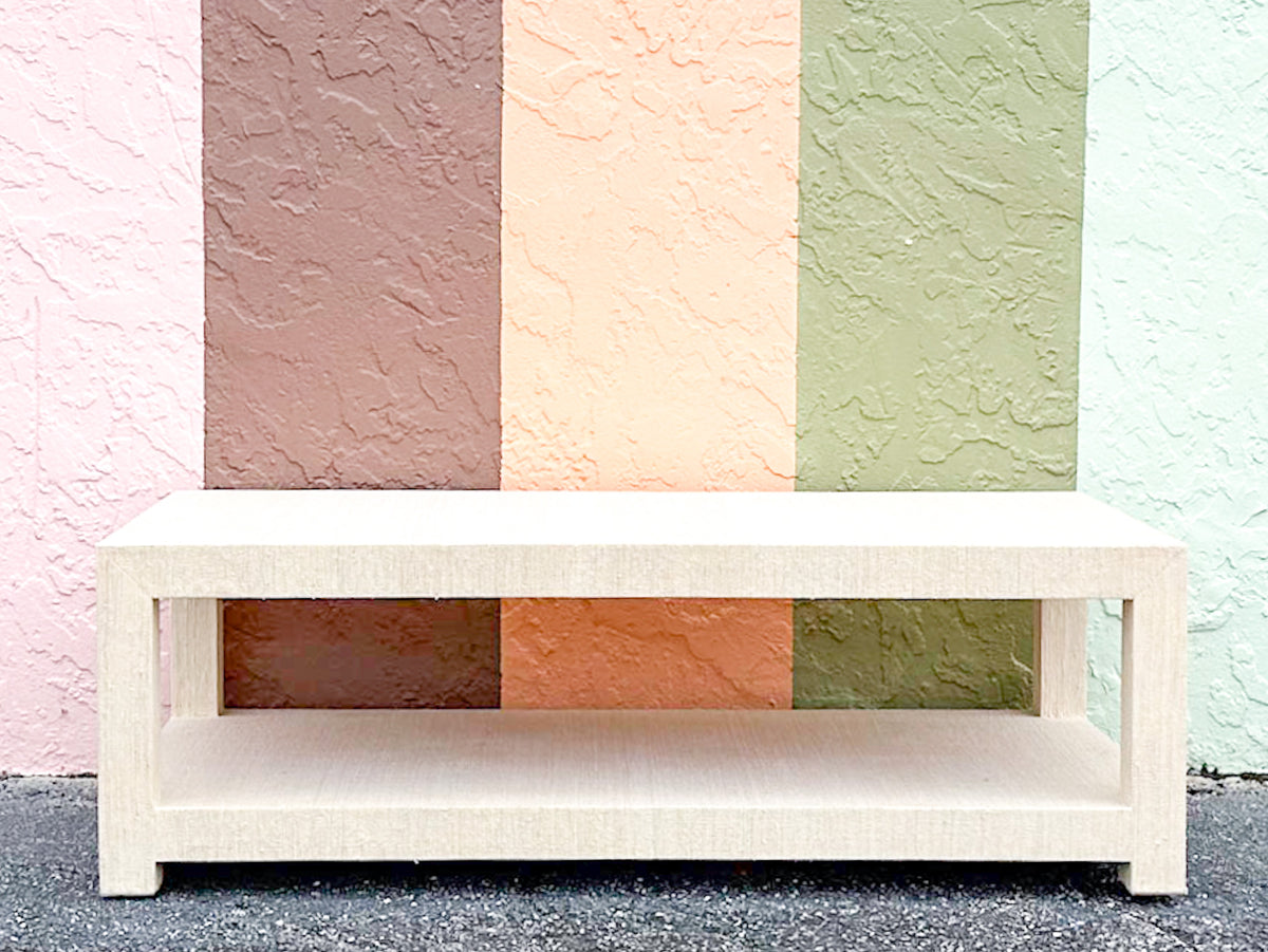 Modern Seagrass Wrapped Coffee Table