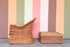 Braided Rattan Chair and Ottoman