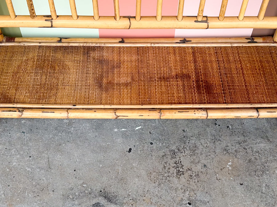 Old Florida Rattan Console