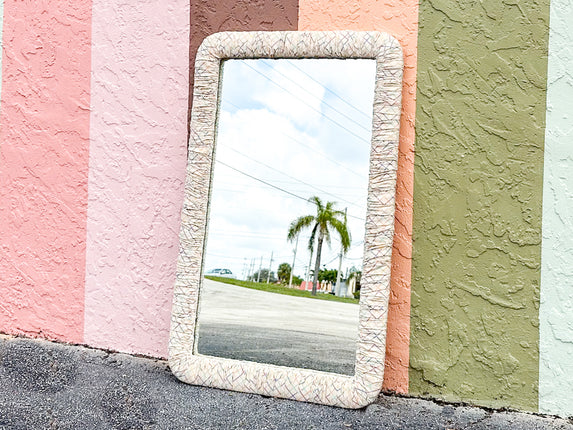 So 80s Ruched Upholstered Mirror